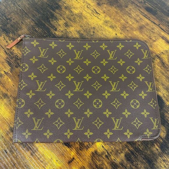 Louis Vuitton Vintage Monogram Document Holder Case IPad Tablet Travel - Picture 1 of 11